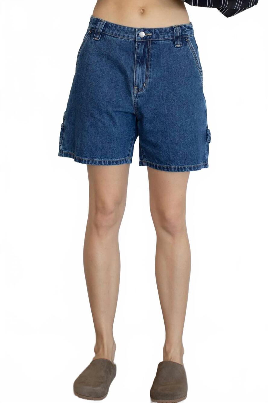 NEW AZALEA mika denim cargo shorts in medium wash